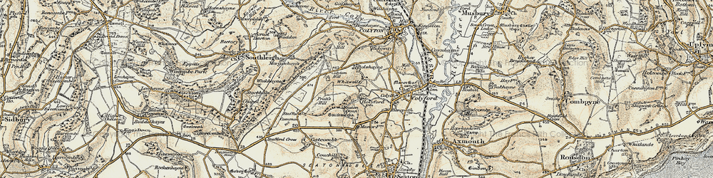 Old map of Bolshayne in 1899