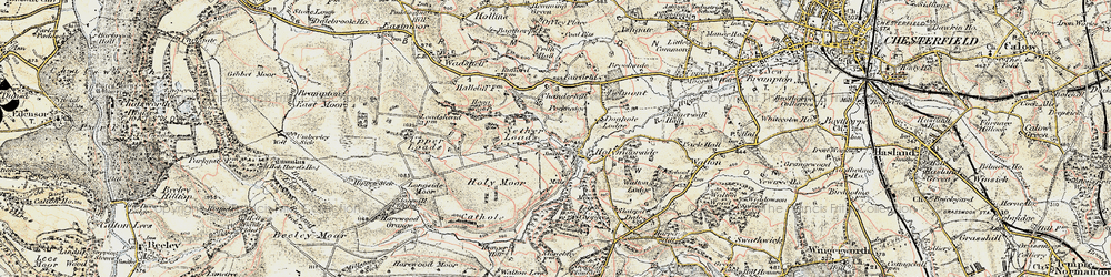 Old map of Holymoorside in 1902-1903