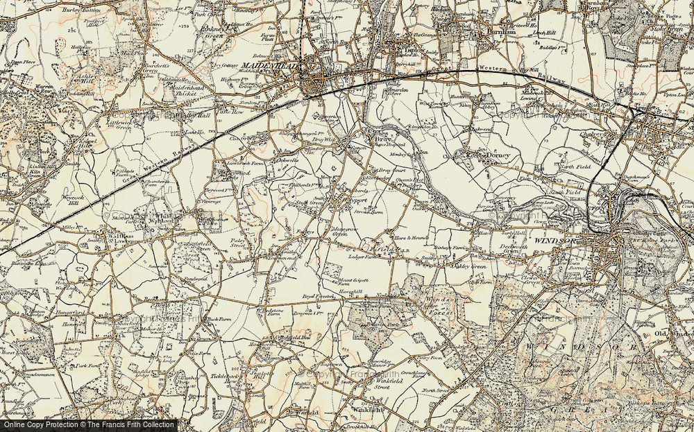 Old Map of Holyport, 1897-1909 in 1897-1909