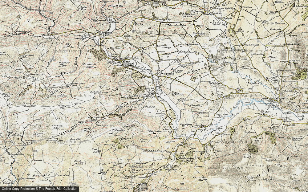 Old Map of Holystone, 1901-1903 in 1901-1903