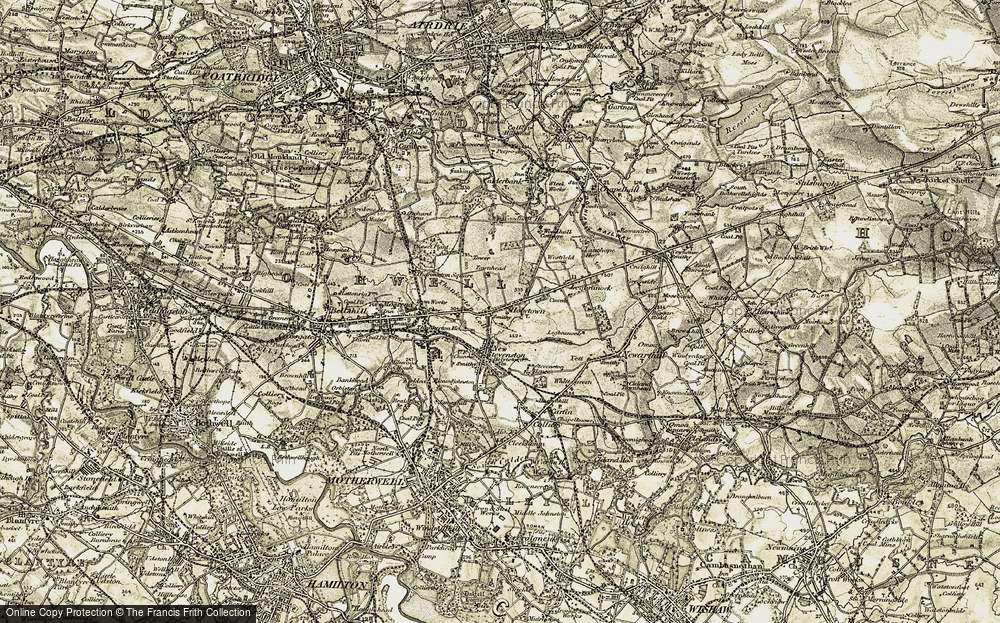 Old Map of Holytown, 1904-1905 in 1904-1905