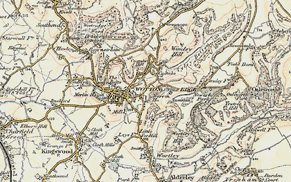 Old map of Holywell in 1898-1899