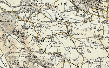 Old map of Holywell in 1900-1901