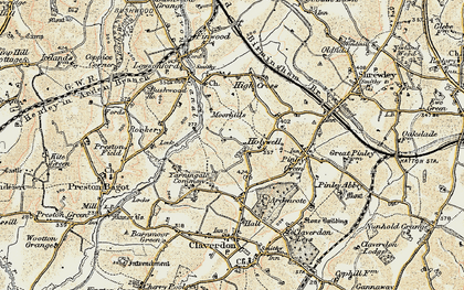 Old map of Holywell in 1901-1902