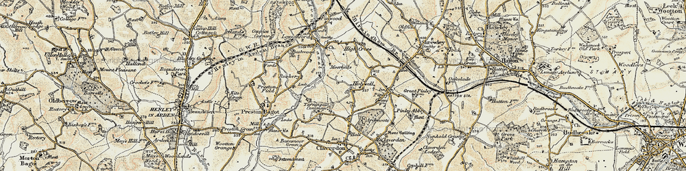 Old map of Holywell in 1901-1902