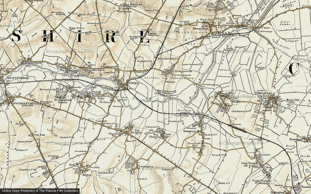 Old Map of Holywell, 1901 in 1901