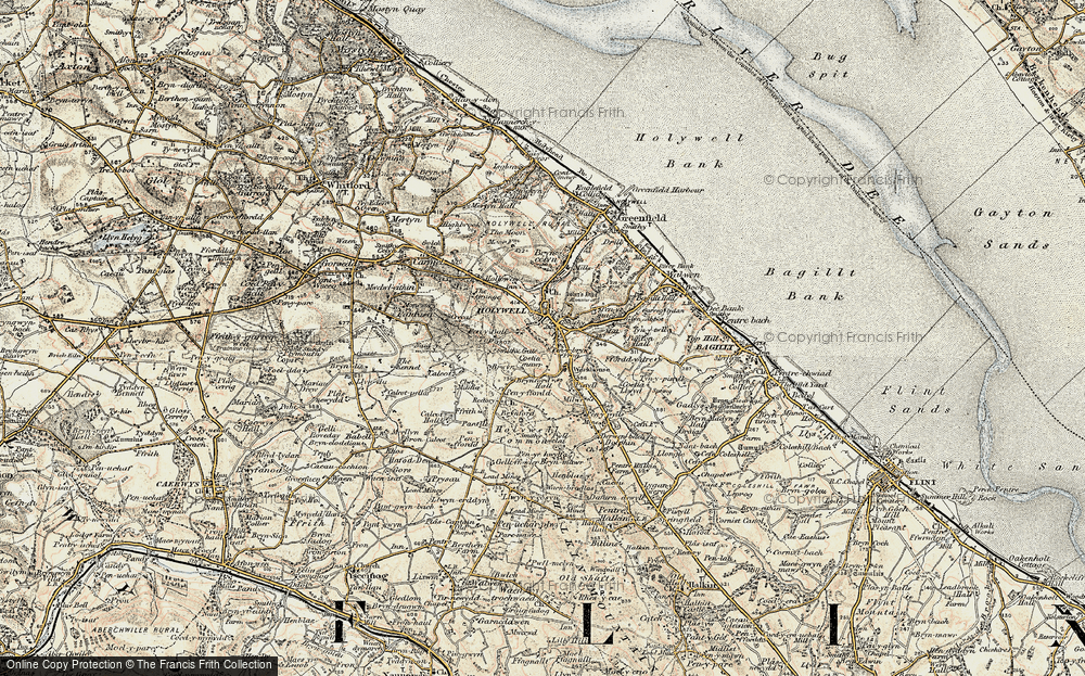 Old Map of Holywell, 1902-1903 in 1902-1903