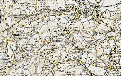 Old map of Holywell Green in 1903
