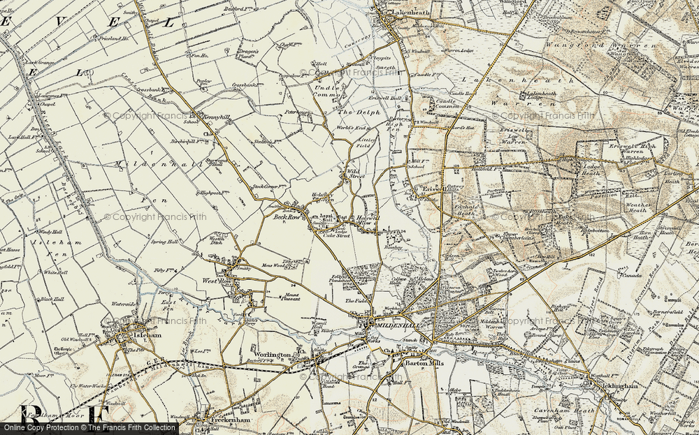 Old Map of Historic Map covering Beck Lodge in 1901