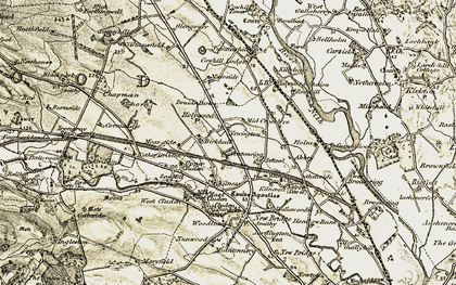 Old map of Abbey in 1901-1905