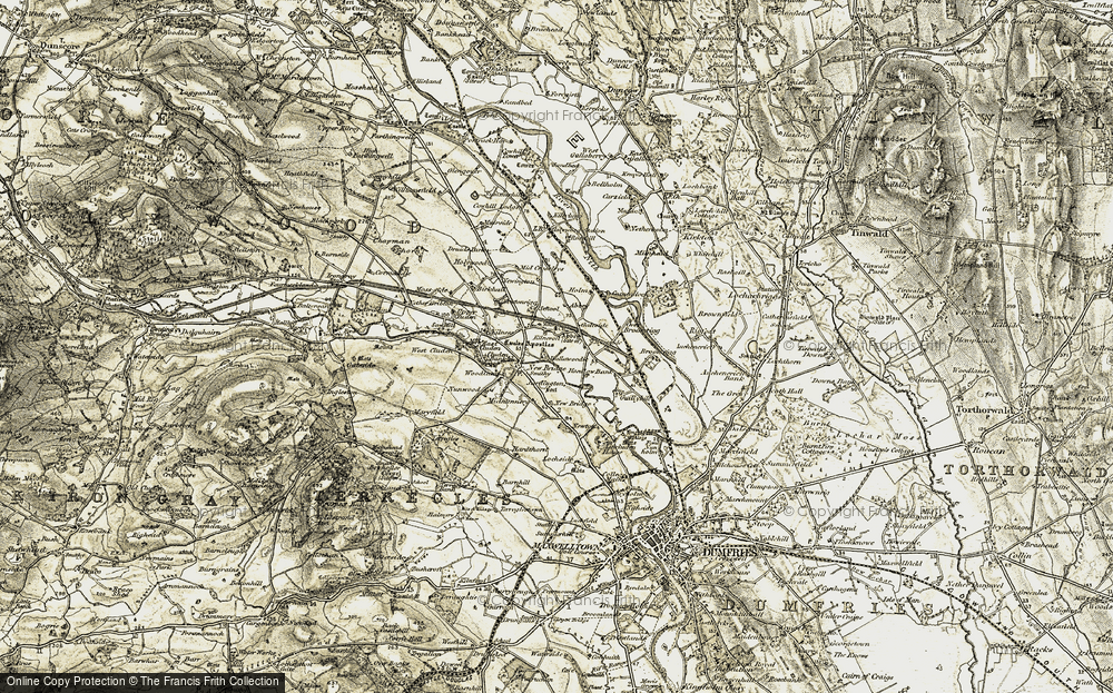 Old Map of Historic Map covering Bearcroft in 1901-1905