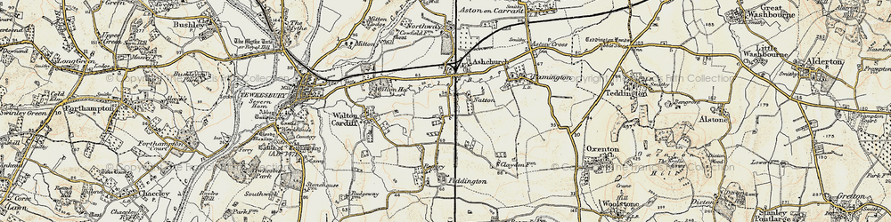 Old map of Tirle Brook in 1899-1900
