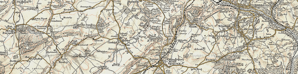 Old map of Whitwell Coppice in 1902