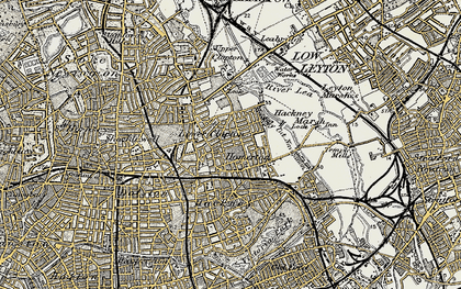 Old map of Homerton in 1897-1902