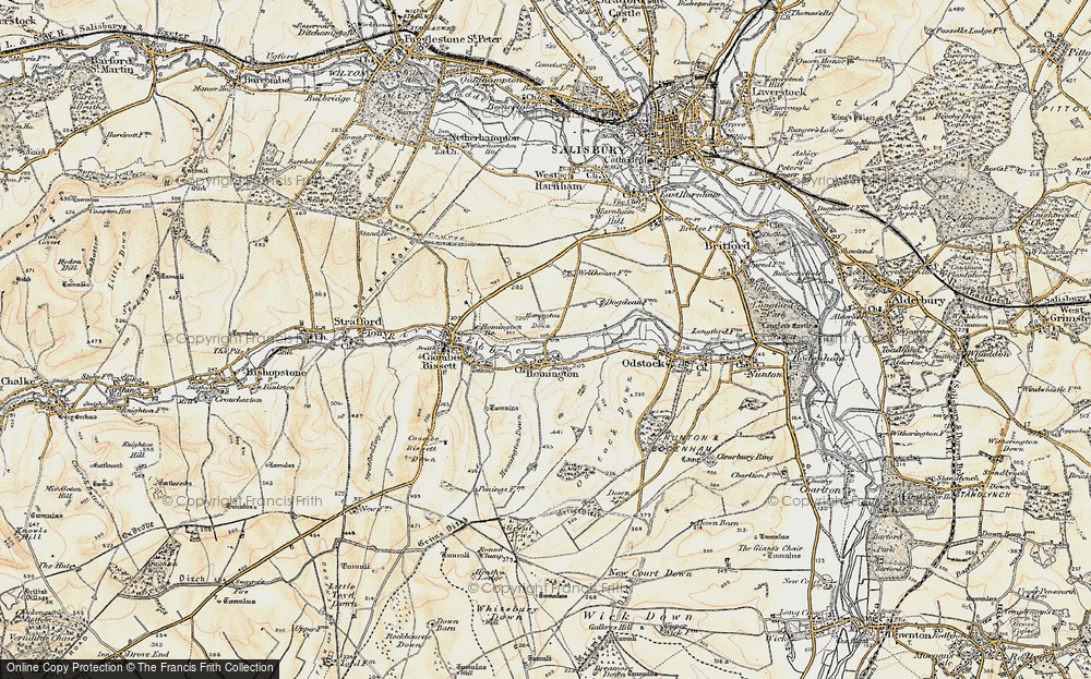 Old Map of Homington, 1897-1898 in 1897-1898