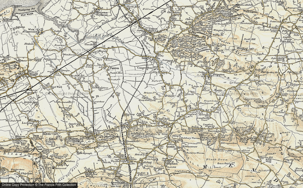 Old Map of Honey Hall, 1899-1900 in 1899-1900