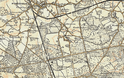 Old map of Honey Hill in 1897-1909
