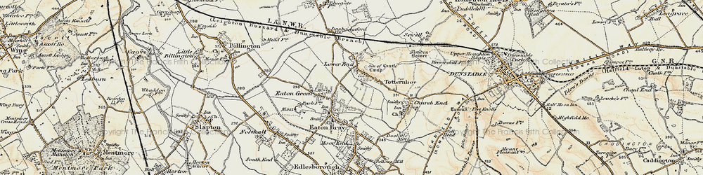 Old map of Honeywick in 1898-1899