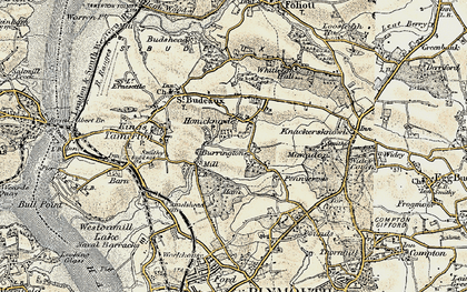 Old map of Honicknowle in 1899-1900