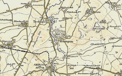Old map of Tus Brook in 1899-1901