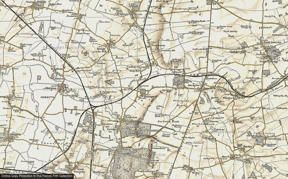 Old Map of Honington, 1902-1903 in 1902-1903
