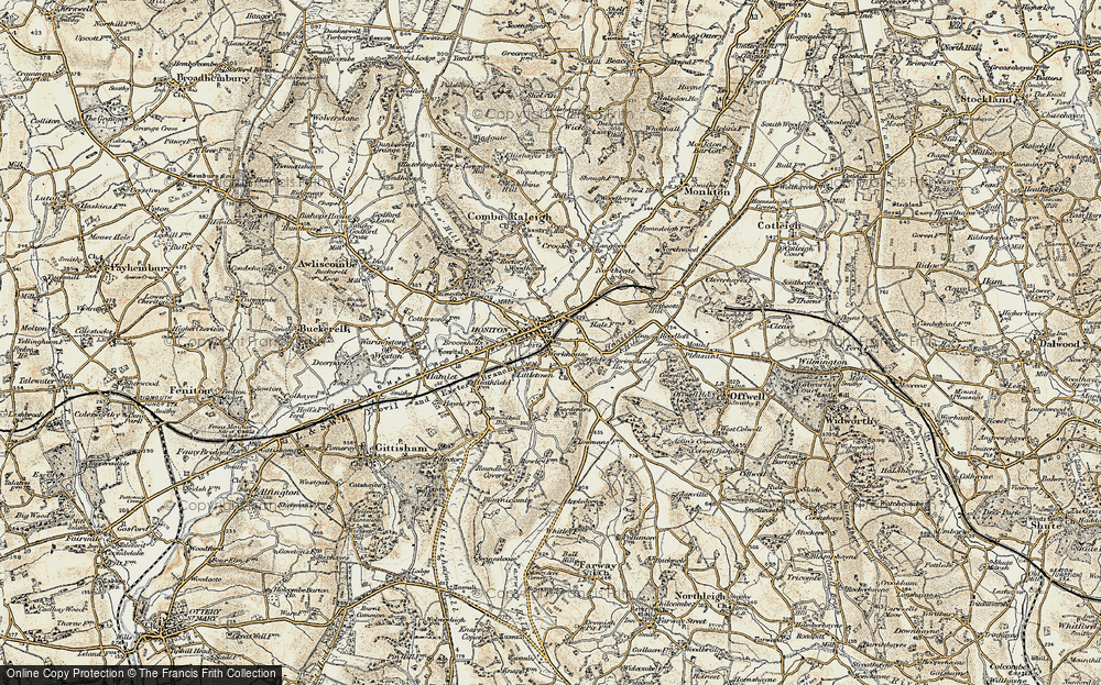 Old Map of Honiton, 1898-1900 in 1898-1900