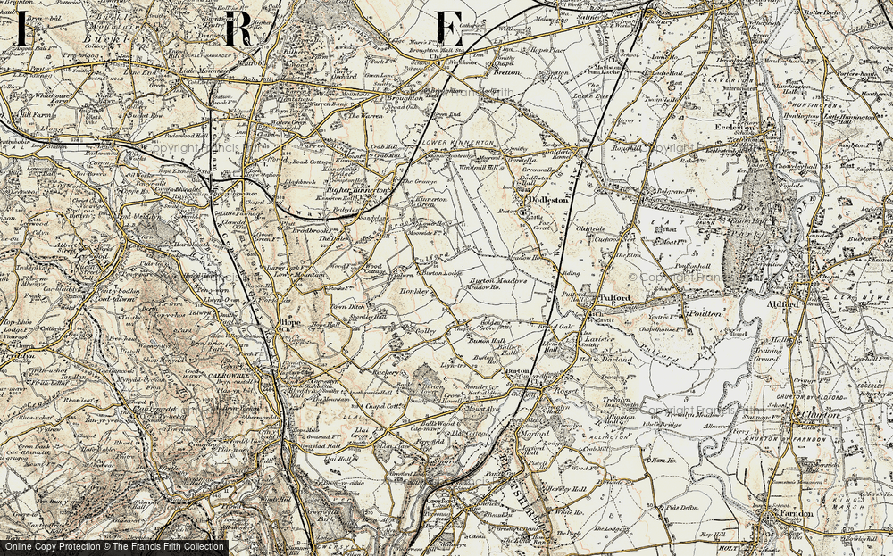 Old Map of Historic Map covering Burton Meadows in 1902-1903