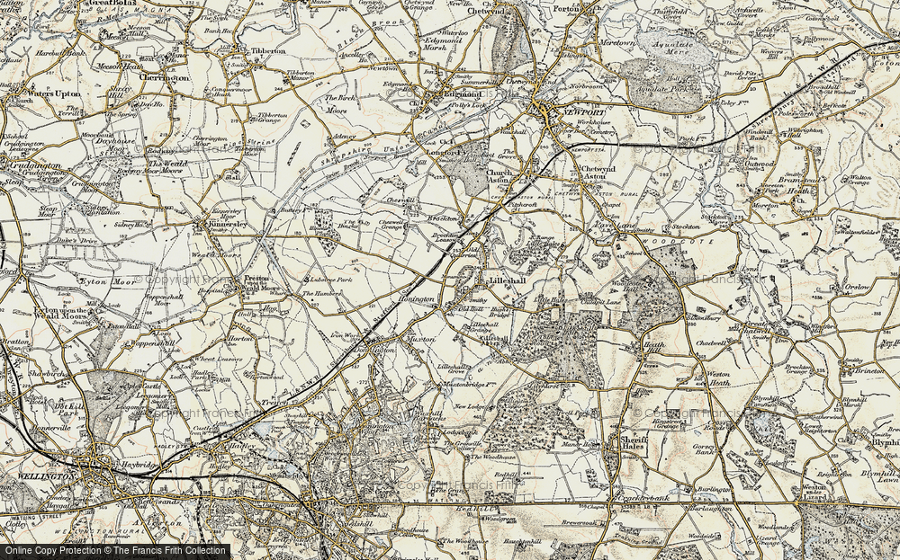 Old Map of Honnington, 1902 in 1902