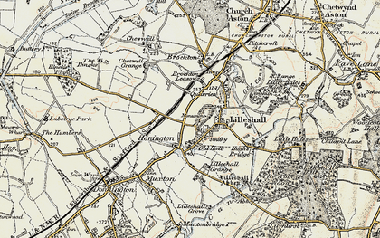 Old map of Honnington in 1902