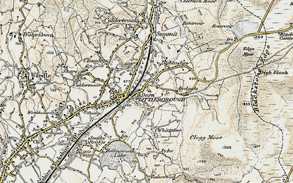 Old map of Honresfeld in 1903