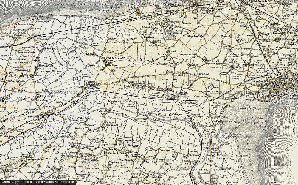Old Map of Hoo, 1898-1899 in 1898-1899