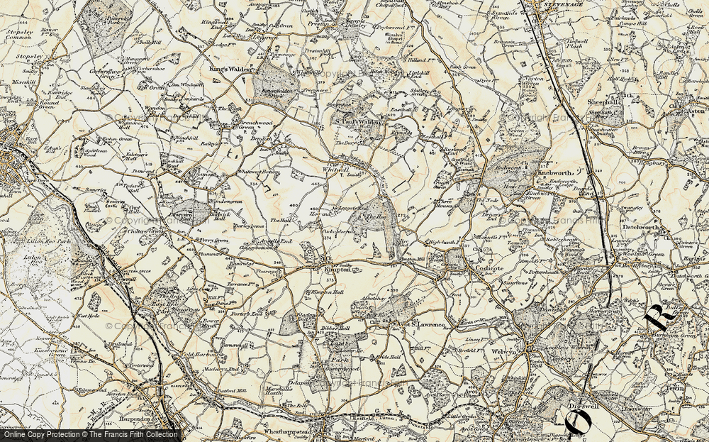 Old Map of Hoo End, 1898-1899 in 1898-1899