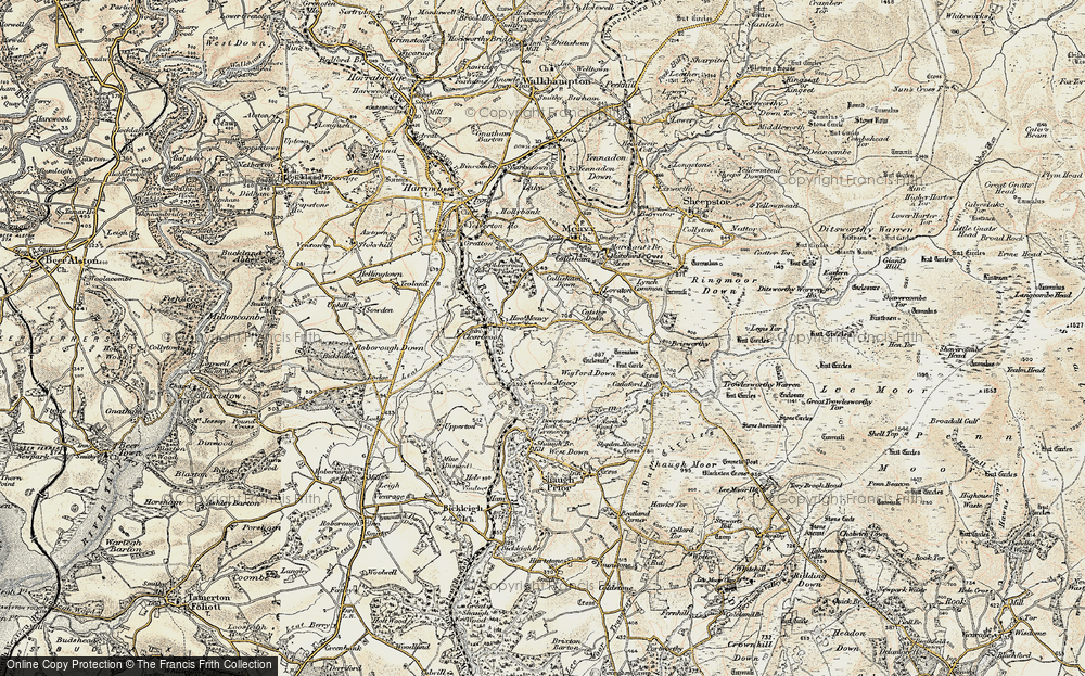 Old Map of Hoo Meavy, 1899-1900 in 1899-1900