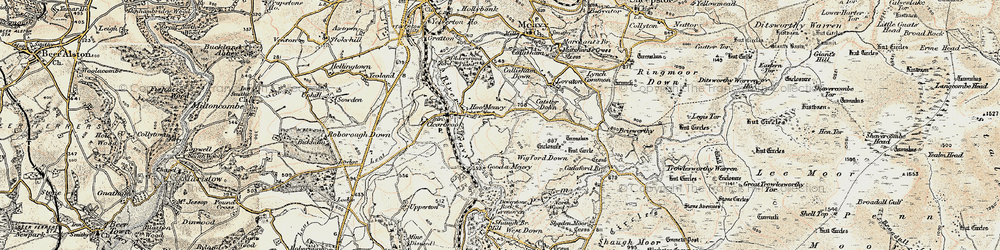 Old map of Hoo Meavy in 1899-1900