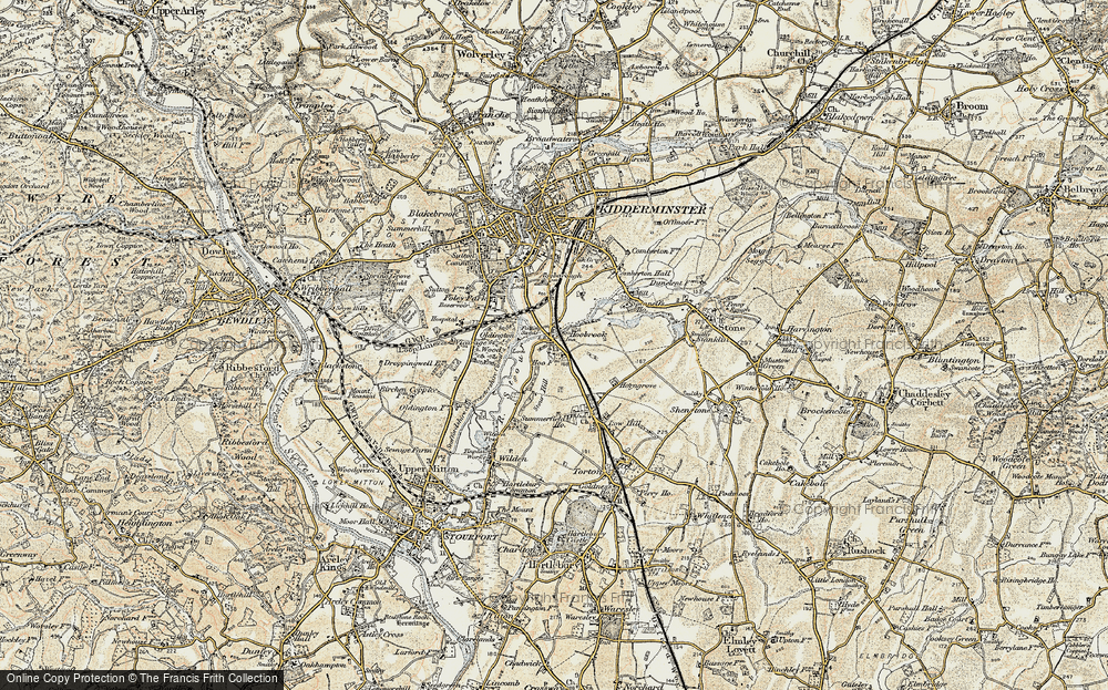 Old Map of Hoobrook, 1901-1902 in 1901-1902