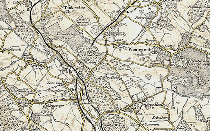 Old map of Hood Hill in 1903
