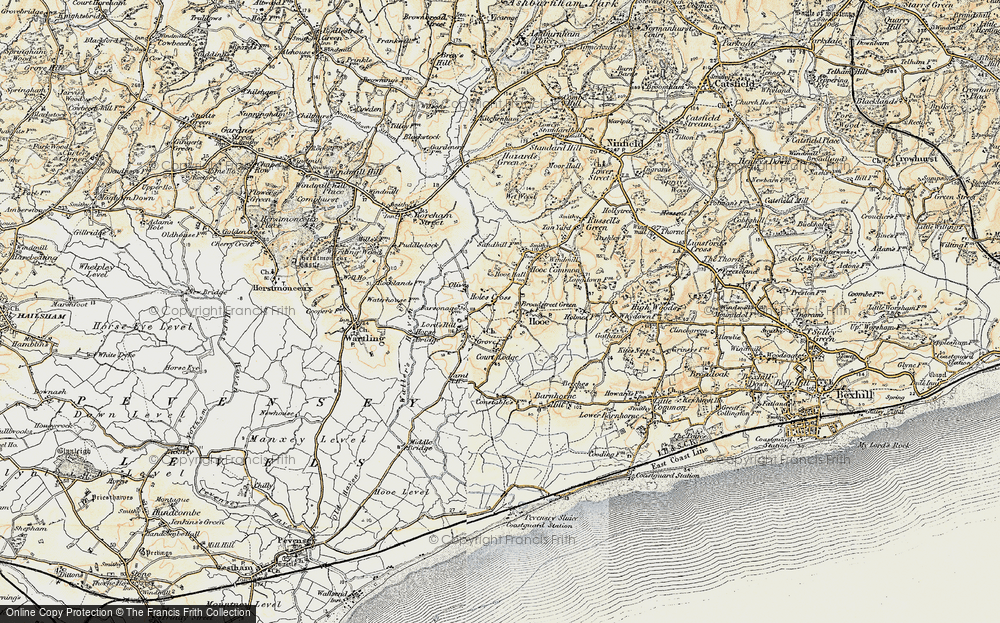 Old Map of Hooe, 1898 in 1898