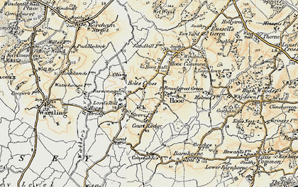 Old map of Hooe in 1898