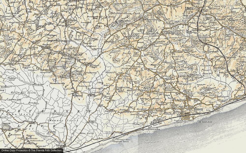 Old Map of Hooe Common, 1898 in 1898