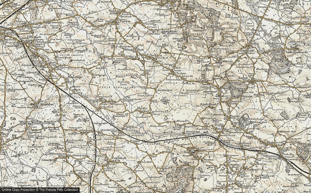 Old Map of Historic Map covering Brook Lodge in 1902-1903