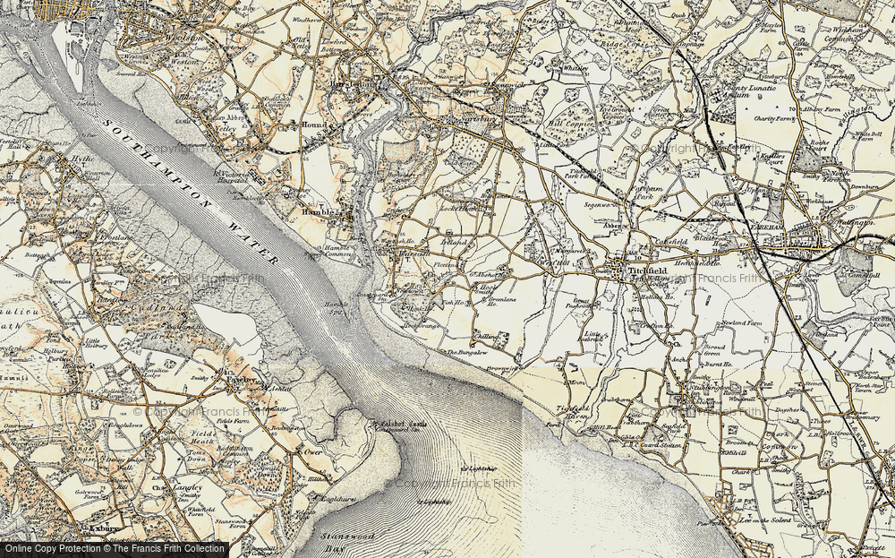 Old Map of Hook, 1897-1899 in 1897-1899