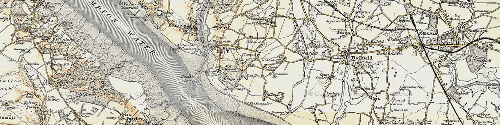 Old map of Hook in 1897-1899