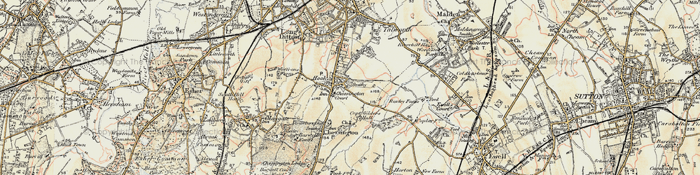 Old map of Hook in 1897-1909
