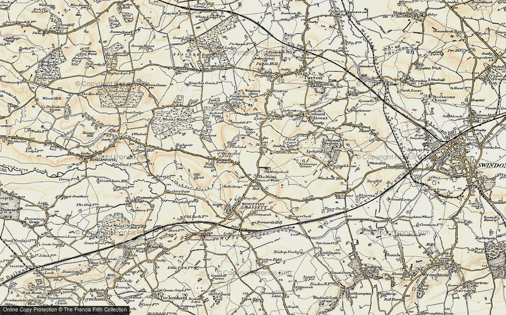 Old Map of Hook, 1898-1899 in 1898-1899
