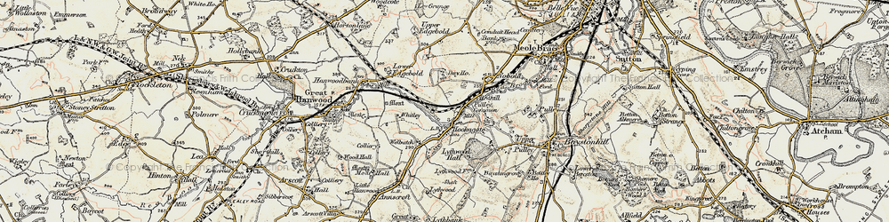 Old map of Hook-a-gate in 1902