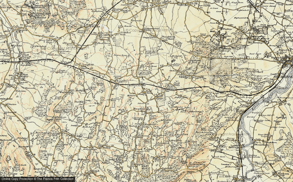 Old Map of Hook Green, 1897-1898 in 1897-1898