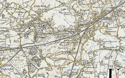 Old map of Hook Heath in 1897-1909