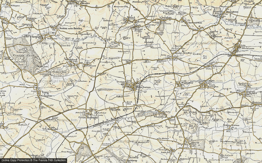 Old Map of Hook Norton, 1898-1899 in 1898-1899