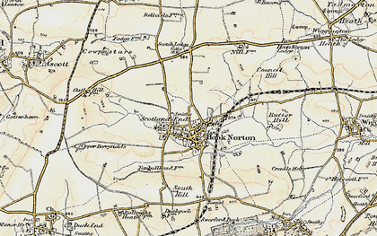 Old map of Hook Norton in 1898-1899