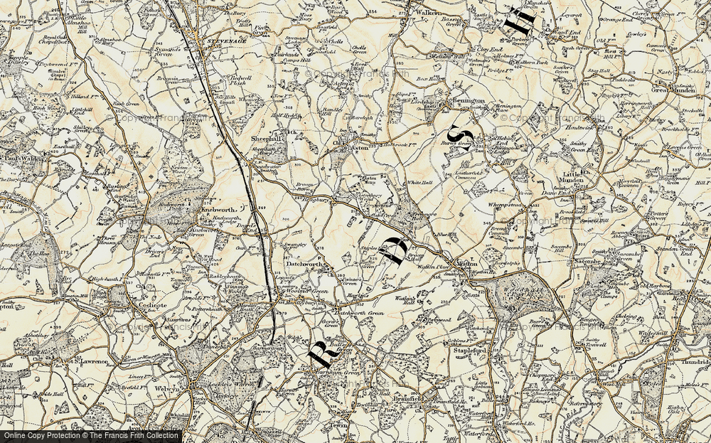 Old Map of Hook's Cross, 1898-1899 in 1898-1899